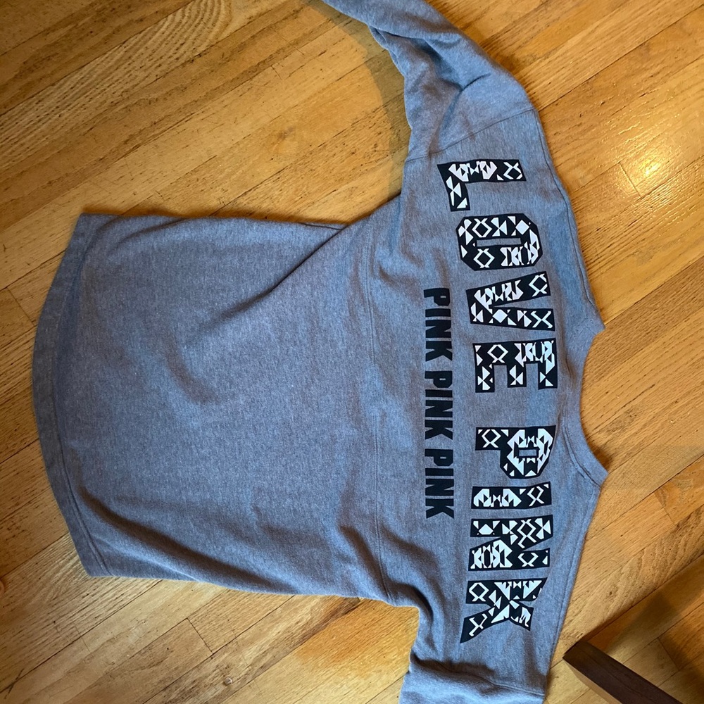 Pink grey oversized swe
